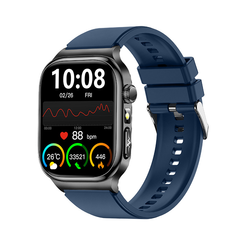Bracelet de montre en silicone bleu