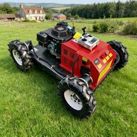 Tondeuse à gazon télécommandée tout-terrain à quatre roues, intelligente, pour vergers et fermes, machine de tonte et de débroussaillage à braquage zéro JINGYU