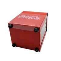 Porta Servilletas Decorativo de Metal Simple con Hojas de Coca-Cola y Porta Menús de Plástico PET