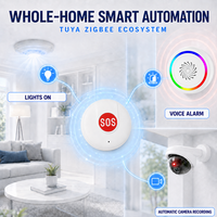 Bouton d'alarme Tuya Zigbee, télécommande, bouton SOS, bouton de panique pour appel d'urgence, alerte par application, pour personnes âgées/enfants/enceintes, sécurité