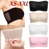 Soutien-gorge bandeau sans bretelles pour femme, sans couture, respirant, sans rembourrage, dos nu, antidérapant, couvrant entièrement la poitrine, en nylon, grandes tailles, neuf couleurs