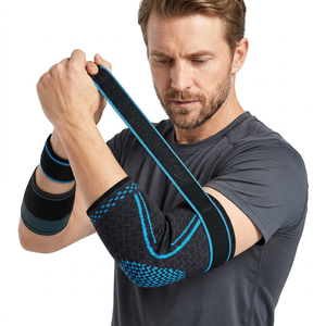 Soporte de compresión profesional de neopreno transpirable y grueso ajustable para codo, para alivio del dolor articular en deportes y gimnasio, con estabilidad. - Product Image 1