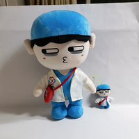 Boneka Kartun Lucu Desain Pribadi Berkualitas Tinggi OEM/ODM, Hadiah untuk Anak Laki-laki dan Perempuan, Boneka Manusia Custom, Mainan Figur Boneka Isi Kapas