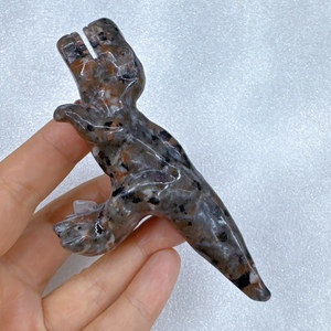 Figurine en pierre précieuse Yooperlite naturelle polie en gros, sculpture <span class=keywords><strong>de</strong></span> monstre préhistorique, créature <span class=keywords><strong>de</strong></span> type dinosaure, artisanat en <span class=keywords><strong>cristal</strong></span> - Product Image 4