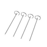 Piquets de fixation en acier inoxydable en forme de G, robustes, anti-rouille, pour pelouse, jardin, tente, auvent, toile anti-mauvaises herbes
