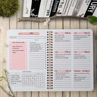 Agendas scolaires personnalisés imprimés à pois, quotidiens, hebdomadaires, mensuels, en cuir/tissu/PVC/PP, spirales, cadeaux personnalisés