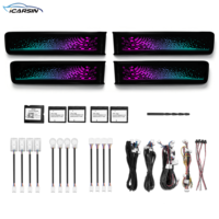 Kit de panneaux de garniture style OEM ICarsin pour Dodge RAM 1500 2500 3500 2011-2017, éclairage ambiant, accessoires de mise à niveau de l'éclairage LED intérieur de voiture