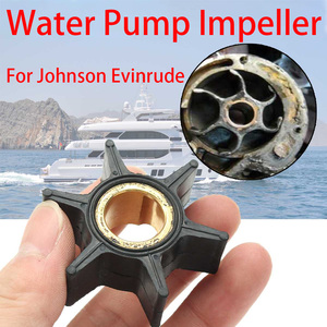 Hélice de pompe à <span class=keywords><strong>eau</strong></span> et régulateur de moteur hors-bord, 6 lames en caoutchouc noir, pièces de bateaux pour Johnson Evinrude 18-3051, 395289, 20/25/<span class=keywords><strong>30</strong></span>/35hp, 5.1cm - Product Image 2