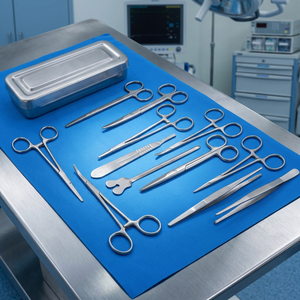 Kit d'instruments chirurgicaux manuels en acier inoxydable avec couvercle, base dentaire, taille et couleur personnalisées, fabrication OEM par ZUOL. - Product Image 3