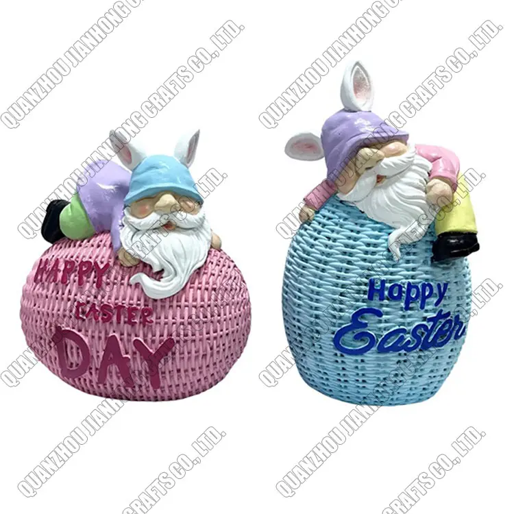 Easter Gnomes Bunny Doll Decoration Home Ornaments Table Valentines Resin Statue Decor Gifts Suit Gnome