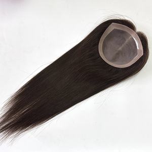 ท็อปเปอร์ผมแท้แบบบาลายาจ 4*5 6*6 ฐานโมโน สำหรับผู้หญิงผมบาง ติดด้วยมือ พร้อมระบบ PU สำหรับปิดผมบาง - Product Image 3