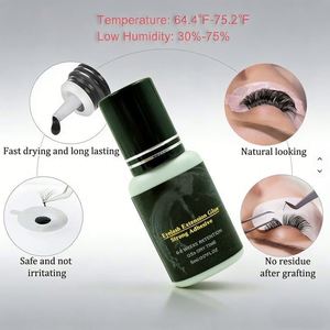 0.5 Second Waterproof Liquid Eyelash Extension Glue Custom <b>Lash</b> <b>Adhesive</b> Black Clear Vegan Latex-Free Strong Hold Korea - Product Image 2