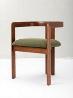 Fauteuil en bois massif de chêne, style minimaliste, tissu italien, pour villa, bureau à domicile, hôtel, chaise de salle à manger moderne, imperméable et durable