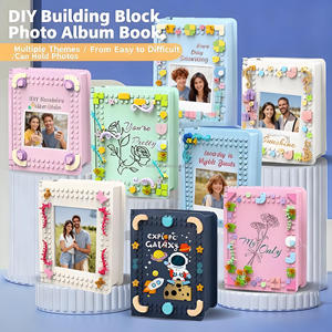 Bloques <span class=keywords><strong>de</strong></span> construcción <span class=keywords><strong>de</strong></span> ramo <span class=keywords><strong>de</strong></span> flores eternas DIY, álbum <span class=keywords><strong>de</strong></span> fotos creativo, marco <span class=keywords><strong>de</strong></span> <span class=keywords><strong>libro</strong></span>, edificios modernos hechos a mano para niños, educativos - Product Image 4