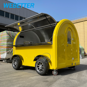 Petite remorque mobile de restauration rapide de cuisine de rue Pizza Burger Food Truck Mini chariot de restauration en fibre de verre avec roues pour restaurant - Product Image 4