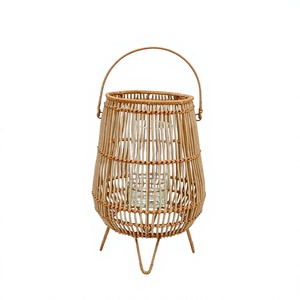 Linterna Cilíndrica de Plástico Ecológica Hecha a Mano, Duradera y Ecológica, con Asa para Decoración del Hogar - Product Image 1
