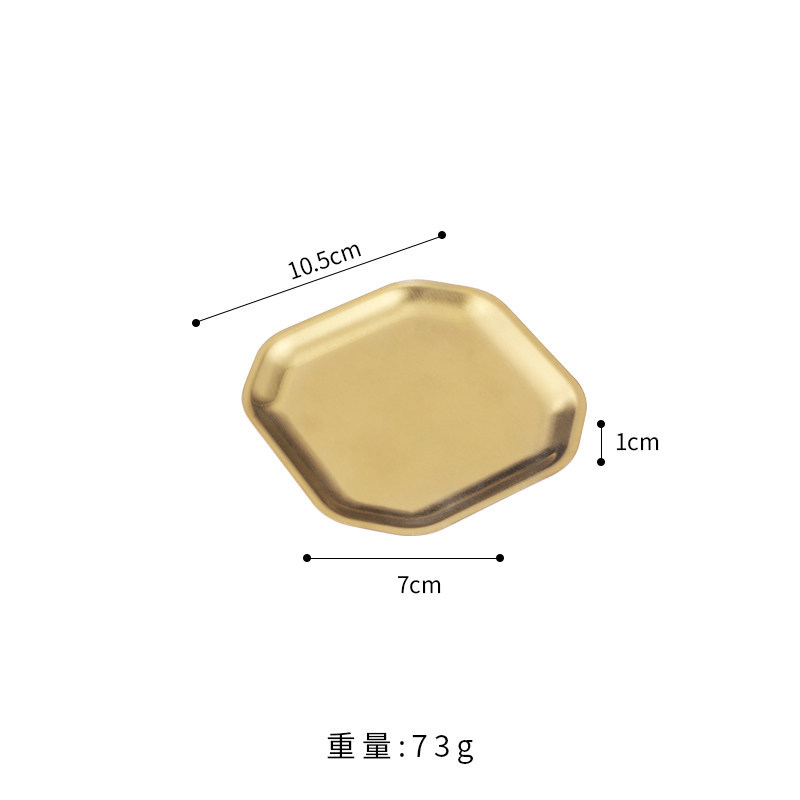 Plat octogonal de 10,5 cm (doré)