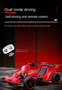 Kart de Derrape Recargable Estilo Profesional <span class=keywords><strong>Samat</strong></span> KD966-12v7, Sistema de Doble Potencia, Control Remoto, Seguro, Elegante, Carrocería Roja/Negra, para Jóvenes y Adultos - Product Image 4