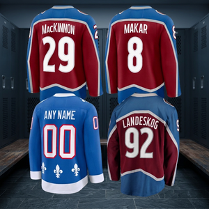 Colorado Avalanche Ice Hockey Jersey Men's Sublimated 100% Polyester Moisture Wicking Full Sleeve Crew Neck Adult Regular Fit - Product Image 2