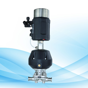 Válvula de diafragma soldada de acero inoxidable sanitaria con actuador neumático - Product Image 6