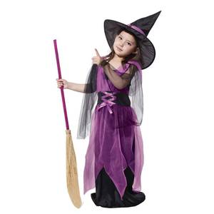 Costume de sorcière violette pour fille HP Halloween, robe et chapeau pour jeu d'imitation - Product Image 3