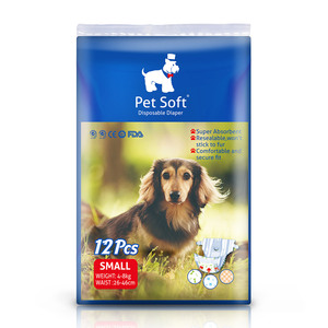 Couche jetable pour chien de haute qualité, absorbante et respirante, écologique, pour animaux de compagnie - Product Image 1