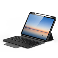 Clavier sans fil avec étui pour iPad Pro 11 2025, pavé tactile multipoint et support magnétique détachable