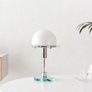 Lampe de bureau LED Design moderne nordique <span class=keywords><strong>Wilhelm</strong></span> Wagenfeld Bauhau Lampe de table Lustre latéral de lit avec verre pour chambre - Product Image 2