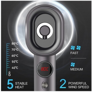 Secador de Pelo Profesional Ligero de Alta Velocidad, Secador de Pelo Portátil sin Aspas con Pantalla LED Digital - Product Image 3
