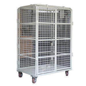 Chariot de transport de marchandises pliable en acier au carbone de grande taille personnalisé Midwell pour entrepôt logistique, conteneur à roulettes 350 kg - Product Image 5