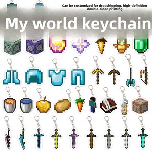Porte-clés personnalisés avec logo sur mesure en gros – Breloques mignonnes en acrylique, peluche, métal, PVC, cuir, dessins animés, anime – Accessoires de sac, porte-clés de voiture - Product Image 2