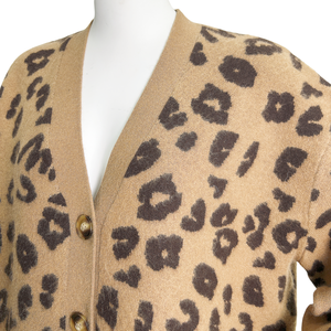 <span class=keywords><strong>Cardigan</strong></span> Invernale da <span class=keywords><strong>Donna</strong></span> con Motivo Leopardato, Maglia <span class=keywords><strong>Oversize</strong></span> Jacquard con Scollo a V, Casual a Maniche Lunghe - Product Image 2