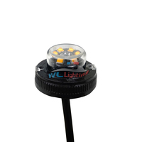3W LED ámbar rojo emergencia estroboscópica ocultar una forma luz de advertencia blanco ámbar escondite luces estroboscópicas