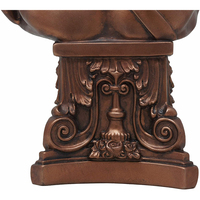 Statue de buste en résine vintage, couleur Bronze frotté, grec, Apollo God