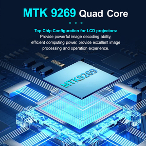 Máy chiếu gia đình thông minh 4K UHD 1080p <span class=keywords><strong>3D</strong></span> <span class=keywords><strong>LCD</strong></span> tự động lấy nét Google TV Box max 4K Độ phân giải <span class=keywords><strong>Android</strong></span> 11 1G RAM 16G ROM cho rạp hát tại nhà - Product Image 4