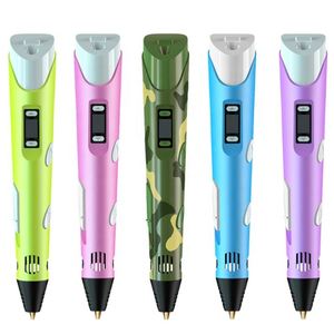 Stylo 3D numérique portable pour enfants, avec filament ABS/PLA, imprimante automatique USB bleue, jouet d'impression - Product Image 1