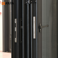 Double vitrage Hôtels Villas Patio Stores panoramiques Plastique Acier Bifold Portes pliantes Portes coulissantes pliables Portes accordéon en PVC