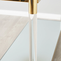 Table Console d'entrée moderne de luxe élégante en acier inoxydable verre acrylique fonction miroir pour la décoration intérieure meubles de salon