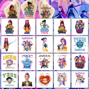 Autocollants de <span class=keywords><strong>tatouage</strong></span> K-POP 5x5cm, motif groupe de filles Tueuses de démons, 20 pièces, décalcomanies de dessins animés, transfert à l'eau, adhésifs jetables - Product Image 3