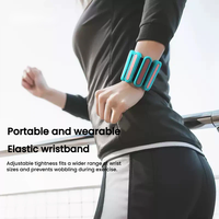 Bracelet lesté en silicone noir, réglable, coloré, poids de poignet pour Pilates 2lbs (paire), équipement de fitness pour l'aérobic et la course à pied