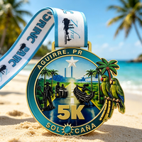 Médailles personnalisées en gros, médailles vierges en alliage de zinc 3D, médailles de marathon, médailles sportives en métal pour le basketball, le football, avec ruban