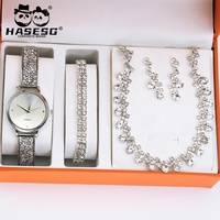 Modieuze Horloge Voor Vrouw Diamant Quartz Horloges Dames Armband Sieraden Set Geschenken Voor Vrouwen Bulk Kopen