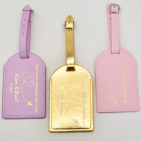 Étiquettes de bagage en faux cuir véritable personnalisées étiquettes d'identification de nom vierges étiquette bagage