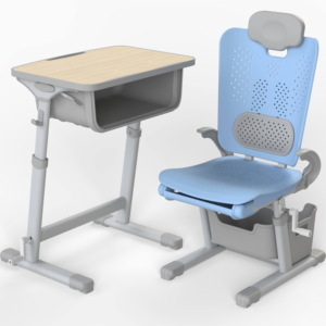 Ensemble chaise et bureau pliables et réglables pour la sieste des étudiants, bureau d'étude multifonctionnel pour la pause déjeuner à l'école - Product Image 2