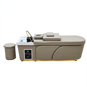 Fauteuil de lavage moderne en similicuir avec bac en plastique et design multifonctionnel pour mobilier de salon - Product Image 3