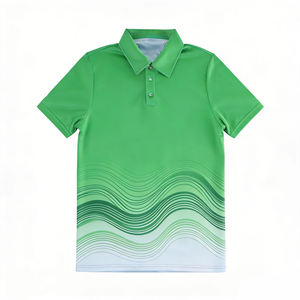 Polo T-shirt basique pour homme, de qualité supérieure, séchage rapide, évacuation de l'humidité, respirant, léger, impression de logo personnalisé, décontracté, affaires, extérieur - Product Image 1