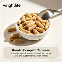 Capsules de complexe de kératine, complément nutritionnel pour cheveux en marque privée, formule personnalisée OEM
