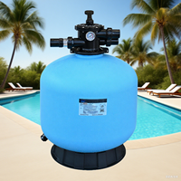 PIKES Nuevo diseño de montaje superior de plástico azul piscina filtro de arena precio de fábrica equipo de piscina para filtración de arena en Stock