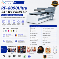 Refinecolor - Impresora UV A1 de Nueva Llegada, Impresora UV Plana 6090 para Impresión DTF en Relojes de Pared, Tarjetas de Identificación, Carcasas de Teléfono, Vasos, Pelotas de Golf