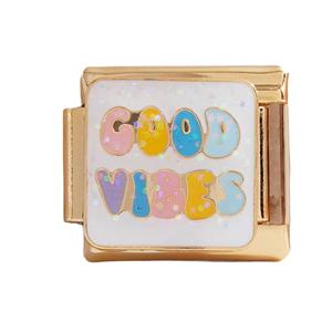 Modular Charm Bracelet Zinc Alloy Unisex DIY Gift Jewelry Heart Food Plant Letter Pattern - Product Image 3